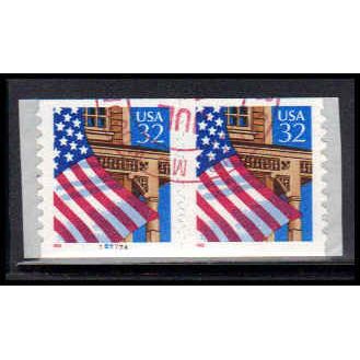 Used 2915A 32c U.S. Flag Over Porch Very Fine CNP Left 78777A P/UL PA1822