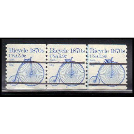1901a 5.9c Bicycle Very Fine MNH Dry Gum PNC 5/3 Line Gap PA2329