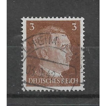 Germany.TheThirdReich.SG770 3pf Adolf Hitler (Brown).Fine Used.Nov21