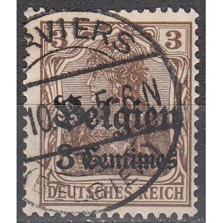 Belgique 1914 Michel Occupation 1 O Cote (2011) 0.60 Euro Germania Cachet rond
