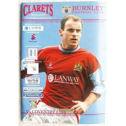 2002 programme Burnley v. Coventry City