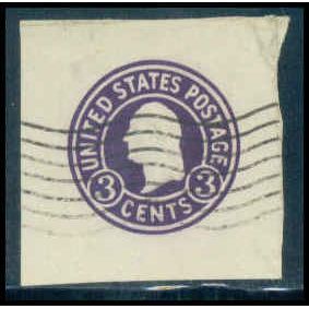 Used U437b 2c George Washington Fine Cut Square WA3039