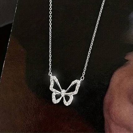 Fashion Double Layer Butterfly Pendant Chain Necklace Womens Jewelry Gift