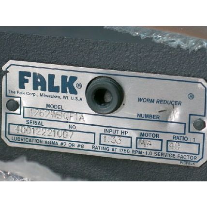 NEW FALK 1262WBQF1A OMNIBOX GEAR WORM REDUCER, 40:1 RATIO,5/8" SHAFT DIAMETER,BS