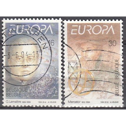 Belgique 1994 Michel 2607 - 2608 O Cote (2008) 1.50 € Europa CEPT Cachet rond