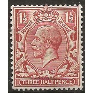 1912 SG362 1 1/2d Red Brown Wmk Royal Cypher Mounted Mint ..