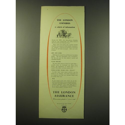 1953 The London Assurance Ad - The London Omnibus a vehicle of information