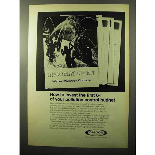 1970 Calgon Corporation Ad - Pollution Control Budget