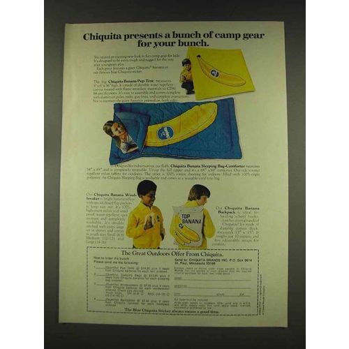 1977 Chiquita Banana Ad - Bunch of Camp Gear