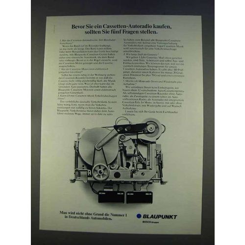 1977 Blaupunkt Car Stereo Ad - in German