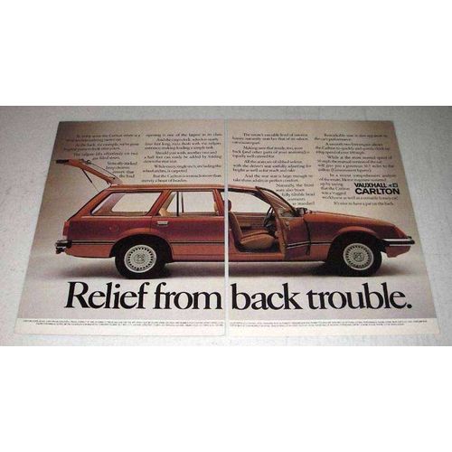 1980 Vauxhall Carlton Car Ad - Relief From Back Trouble