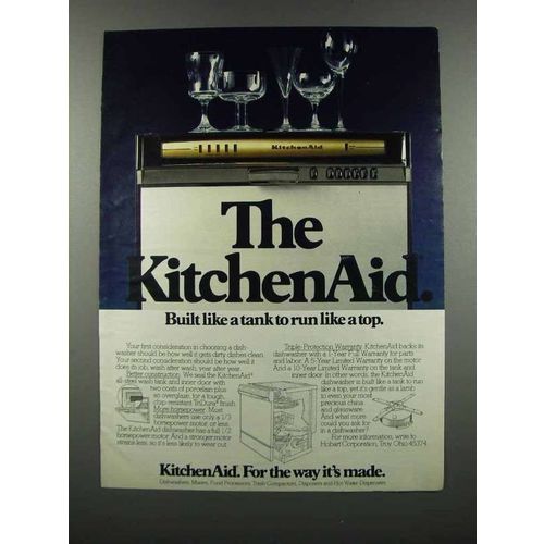 1983 KitchenAid Dishwasher Ad - Built Like a Tank