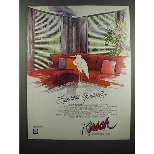 1983 Kirsch Pleated Shades Ad - Express Yourself