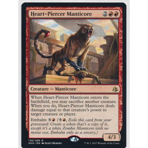 Magic the Gathering MTG Amonkhet 138/269 Heart-Piercer Manticore
