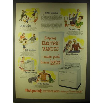 1946 Hotpoint Electric Ranges Ad - Hotpoint Electric Ranges ..make good homes
