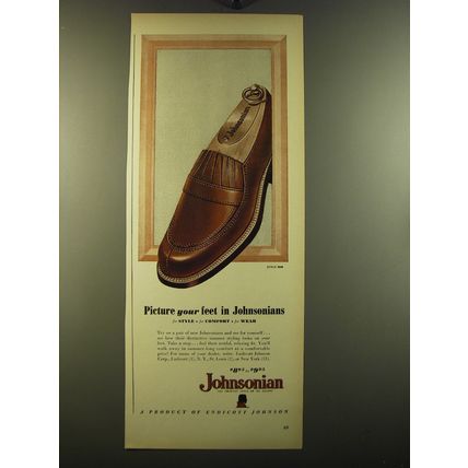 1950 Johnsonian Style 8664 Shoes Ad - Picture your feet in Johnsonians
