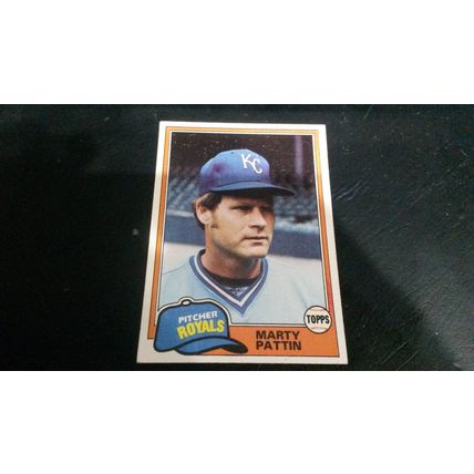 1981 Topps Card # 389 Marty Pattin Very Good (3) Kansas City Royals