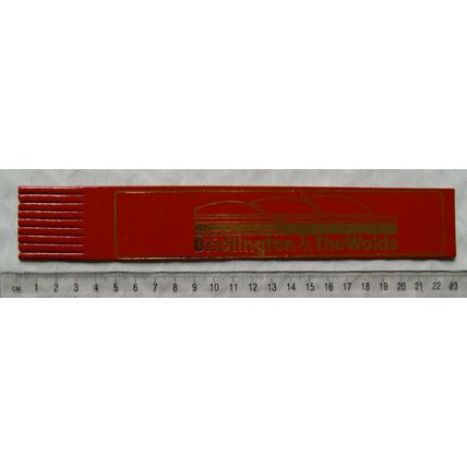 Vintage: red leather bookmark - Bridlington & The Wolds