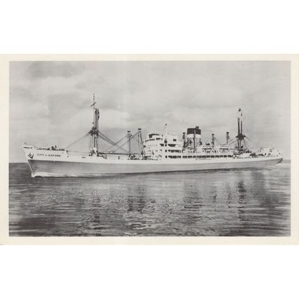 Ellerman Lines City Of Oxford Ship Postcard