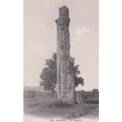 Cigognier Avenches Totem Pole Style French Monument Antique Postcard