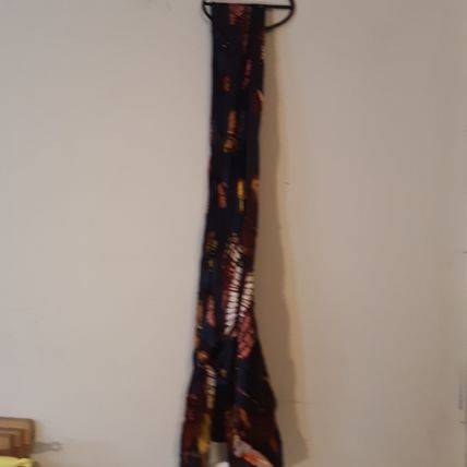 Echo Oblong Dancing Butterflies Navy Multi Scarf 13"x 72" One Size