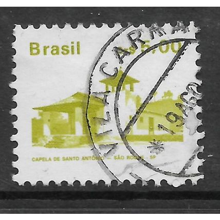 BRAZIL 1986 BUILDINGS 5CZ GREEN ST ANTHONYS CHAPEL SAO ROQUE SG2233 FINE USED