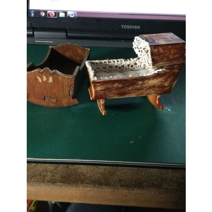 2 Rocking Cradles Preloved 1:12th Dolls House Miniature