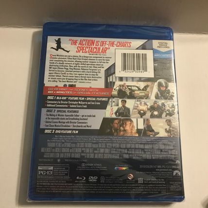 NEW Mission Impossible Fallout with Tom Cruise Blu-Ray Sealed