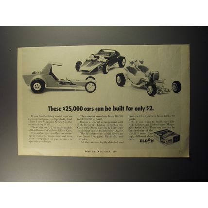 1969 Eldon Bob Reisner's California Show Cars Model Kits Advertisement
