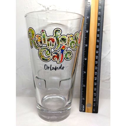 (2) Rainforest Cafe Orlando Heavy Glasses Beer/ Bar Glass - Collectible! Fast Sh