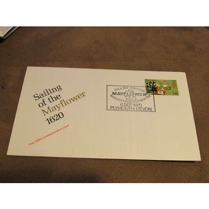 1970 GB Event Cover - Mayflower Sailing anniversary - Pilgrims / Puritans