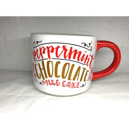 Peppermint Chocolate Mug Cake Mug w/ Recipe! Adorable! Threshold - Fast Ship!
