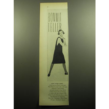 1958 Bonwit Teller Dress by Lanz Advertisement