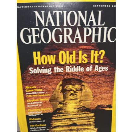 National Geographic Magazine September 2001 How Old is it? - Vintage Collectable