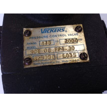 VICKERS RCT-06-FP4-30,RCT 06 FP4 HYDRAULIC PRESSURE CONTROL VALVE 629090,L03S,BX