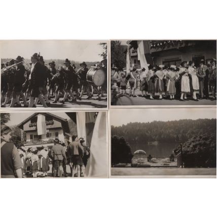 German Musicians Processions Social History Street Views 4x Old PB Postcard s