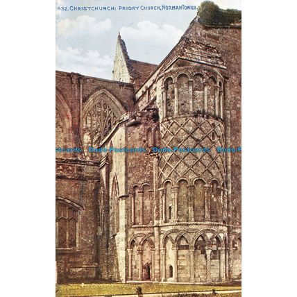 R093846 Christchurch. Priory Church Norman Tower. Photochrom