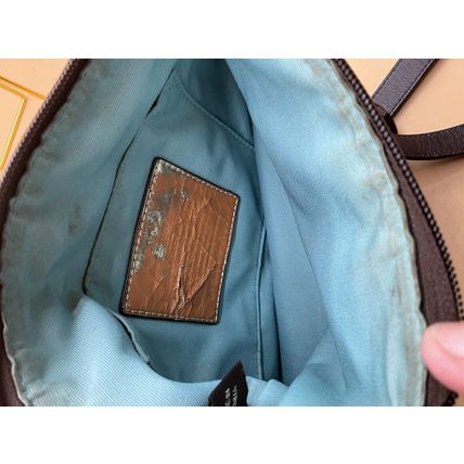 A rare Vintage Brown Classic C Print Coach Crossbody See Description!