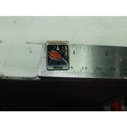 Teacher In Space NASA Gold Tone Vintage Lapel Pin Collectible Rare