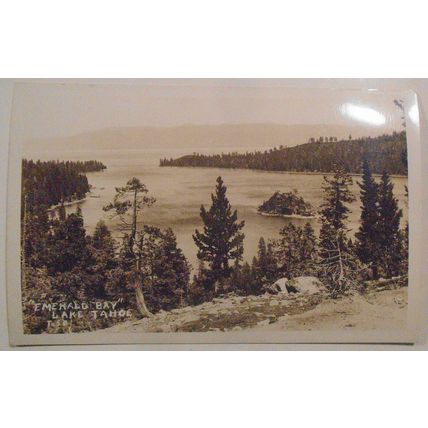 Lake Tahoe : 3 RPPC Antique Photo Postcards lot