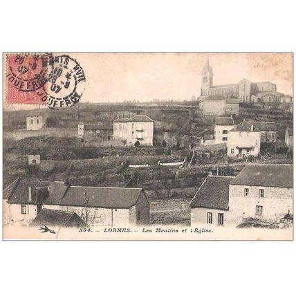 58 - Lormes - Les moulins et l'église