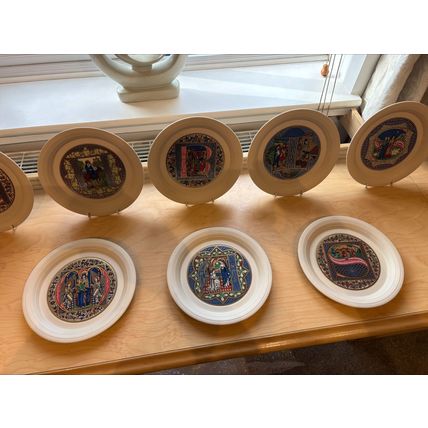 Hornsea Christmas Plates collection x 9 from 1979-1987 full set