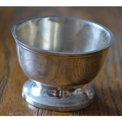 Antique silver plate SMALL WHITE METAL CUP ART DECO vintage style England