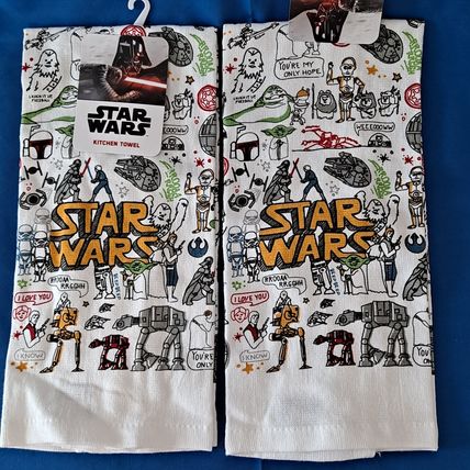 NEW Lot 2 STAR WARS Kitchen TOWELS Dish Hand Bathroom
