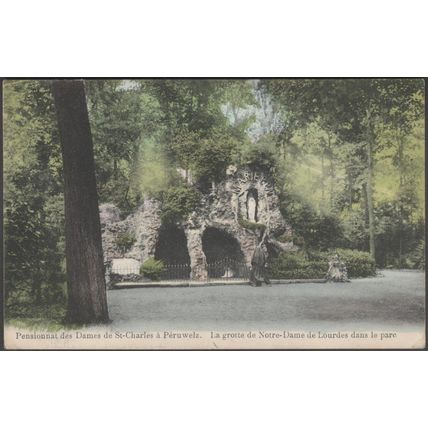 La Grotte, Pensionnat des Dames de St-Charles à Péruwelz, c.1920 - CPA