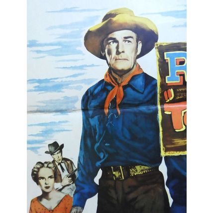 TEN WANTED MEN (1954) Vintage U.S. Half Sheet ***Randolph Scott***