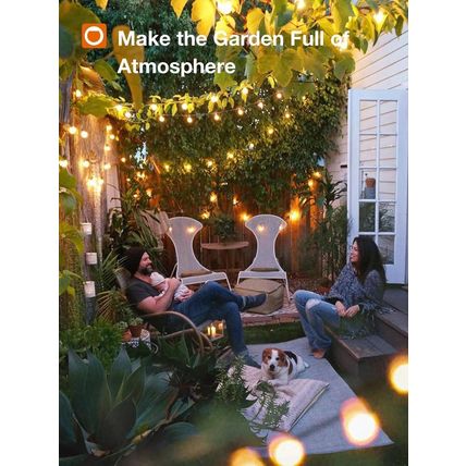 Addlon 54FT(48+6) Solar String Lights Outdoor Waterproof with USB Charging & Rem