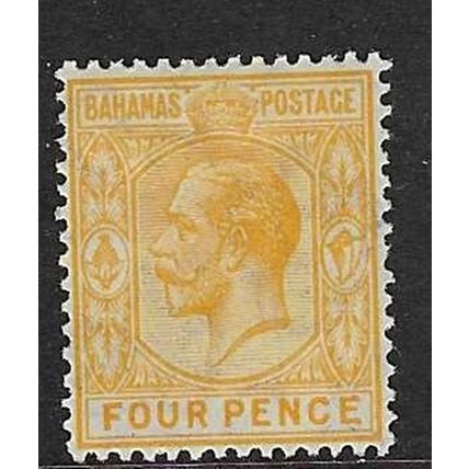 BAHAMAS 1912-19 GV WATERMARK MULTI-CROWN CA 4d MINT SG85
