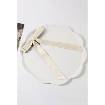 White Double Bow Knot Alligator Hair Clip