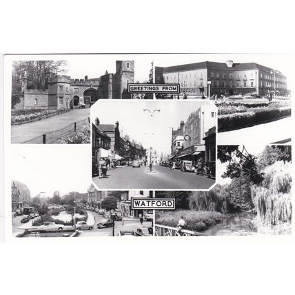 ED 118 WATFORD MULTI VIEW . RP POSTCARD